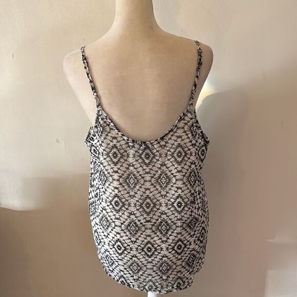 Eclair black white spaghetti strap blouse Size M - Picture 6 of 9